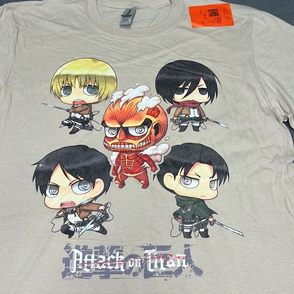 Attack on Titan Unisex Sand color Anime Graphic Tee Size Medium - Picture 6 of 6